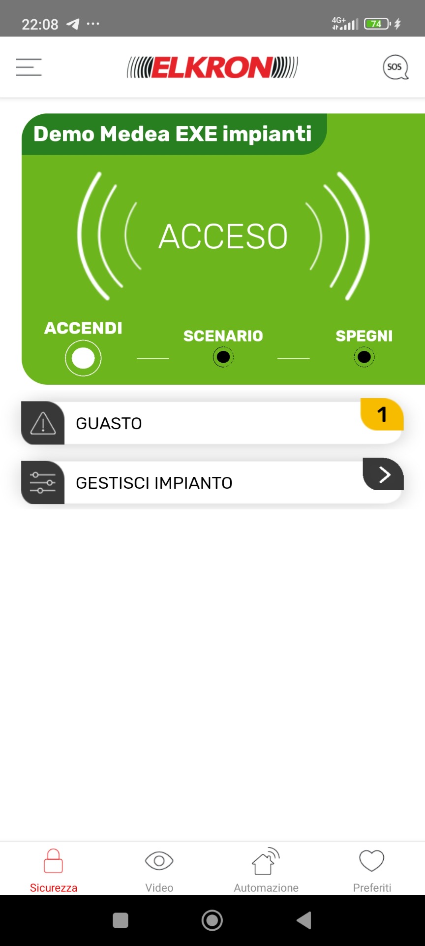 Applicazione per Elkron Medea " Myelkronkey